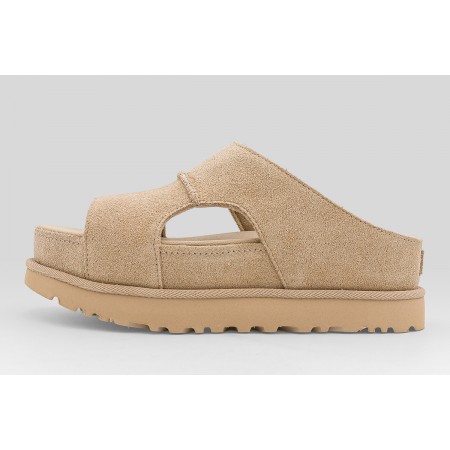 Ugg Goldenstar Hi Cutout Slide Γυναικεία Σανδάλια Μπεζ