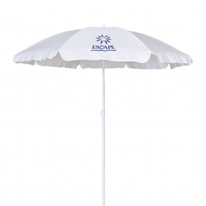 Escape Camping Ομπρέλα Παραλίας 2M 180Gsm 8 Ακτίνες 4Mm Λευκή (12045)