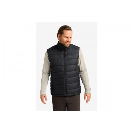 Jack Wolfskin Ather Down Vest Ανδρικό Αμάνικο Μπουφάν Μαύρο