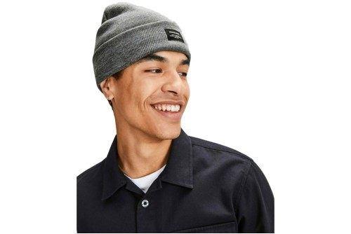 Jack And Jones Jacdna Beanie Σκουφάκι Χειμερινό (12092815 GREY MELANGE)