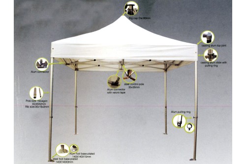 Escape Camping Gazebo Επαγγελματικό 3X4,5 Ενισχυμένος Ιστός (12144)