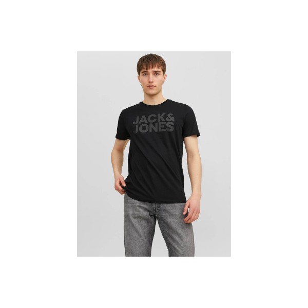 Jack And Jones Jjecorp Logo Ss O-Neck Noos T-Shirt Ανδρικό (12151955 BLACK-SLIM-LARGE)