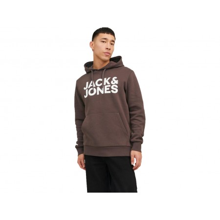 Jack And Jones Jjecorp Logo Sweat Hood Noos Hoodie Ανδρικό (12152840 SEAL BROWN-REG-LARGE)