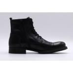 Jack And Jones Jfwrussel Leather Anthracite 19 Ln Μποτάκια Μόδας (12155999 ANTHRACITE)