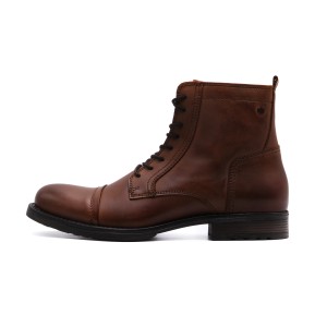 Jack And Jones Jfwrussel Leather Μποτάκια Μόδας (12156000 COGNAC)