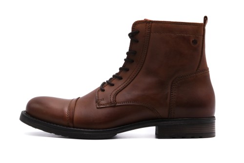 Jack And Jones Jfwrussel Leather Μποτάκια Μόδας (12156000 COGNAC)