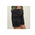 Jack And Jones Jpsrbowie Jjshorts Solid Sa Sn Βερμούδα Chino (12165604 BLACK)