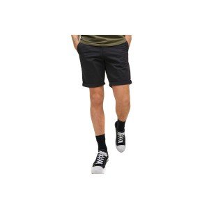 Jack And Jones Jpsrbowie Jjshorts Solid Sa Sn Βερμούδα Chino (12165604 BLACK)