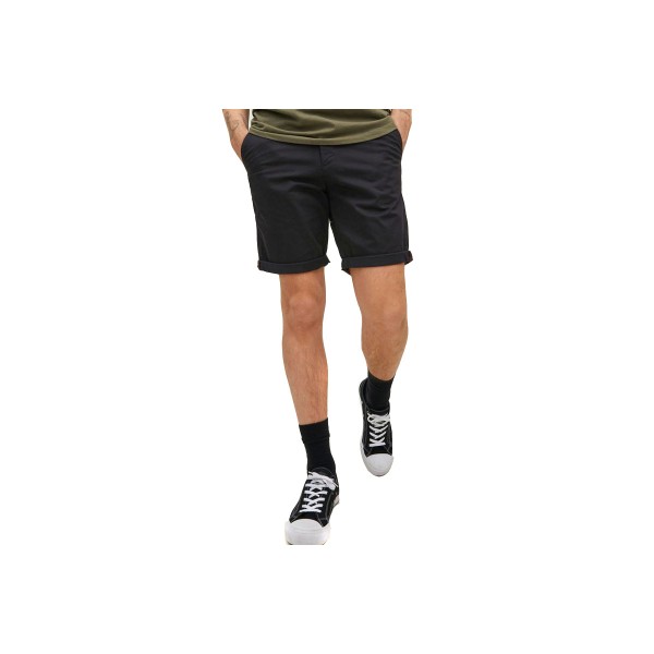 Jack And Jones Jpsrbowie Jjshorts Solid Sa Sn Βερμούδα Chino (12165604 BLACK)