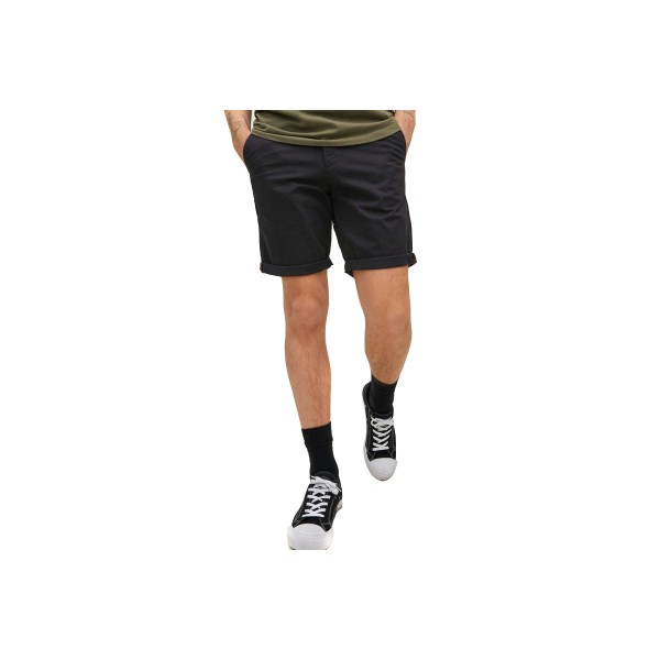 Jack And Jones Jpsrbowie Jjshorts Solid Sa Sn Βερμούδα (12165604 BLACK)