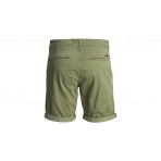Jack And Jones Jpsrbowie Jjshorts Solid Sa Sn Βερμούδα Βερμούδα Chino Ανδρι (12165604 DEEP LICHEN GREEN)