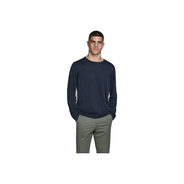 Jack And Jones Jjeleo Knit Crew Neck Noos Μπλούζα Με Λαιμόκοψη (12174001 NAVY BLAZER)