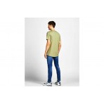 Jack And Jones Jjebasher Tee O-Neck Ss Noos T-Shirt Ανδρικό (12182498 CROCKERY)