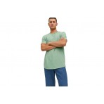 Jack And Jones Jjebasher Tee O-Neck Ss Noos T-Shirt Ανδρικό (12182498 GRANITE GREEN)