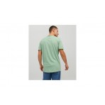 Jack And Jones Jjebasher Tee O-Neck Ss Noos T-Shirt Ανδρικό (12182498 GRANITE GREEN)