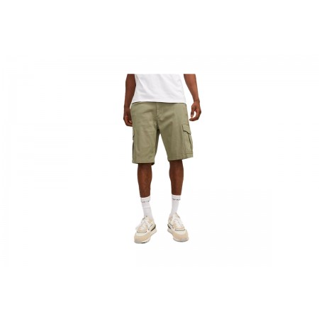 Jack And Jones Ανδρική Βερμούδα Χακί