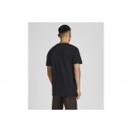 Jack And Jones Jprblatropic Solid Ss Tee Crew Neck Sn T-Shirt (12203772 BLACK)