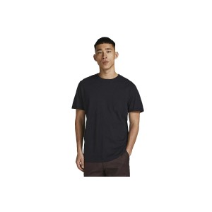 Jack And Jones Jprblatropic Solid Ss Tee Crew Neck Sn T-Shirt (12203772 BLACK)