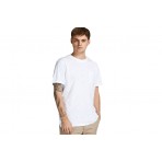 Jack And Jones Jprblatropic Solid Ss Tee Crew Neck Sn T-Shirt (12203772 WHITE)