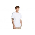 Jack And Jones Jprblatropic Solid Ss Tee Crew Neck Sn T-Shirt (12203772 WHITE)