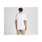 Jack And Jones Jprblatropic Solid Ss Tee Crew Neck Sn T-Shirt (12203772 WHITE)