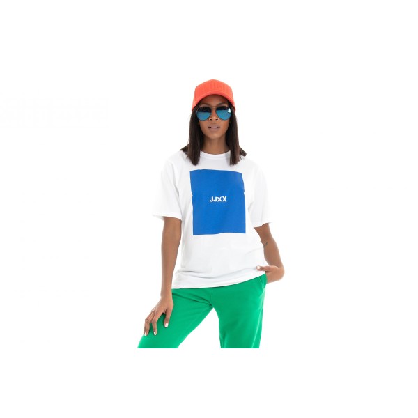 Jjxx Jxamber Ss Relaxed Tee Noos (12204837 BRIGHT WHITE-BLUE LOL)
