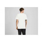 Jack And Jones Jcoscully Logo Tee Ss Crew Neck Pf (12205423 WHITE)