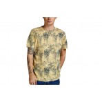 Jack And Jones Jorbloomer Oomer Aop Tee Ss Crew Neck Ln T-Shirt (12205772 STRAW)