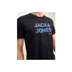 Jack And Jones Jcoseth Tee Ss Crew Neck Ln T-Shirt Ανδρικό (12210868 BLACK)