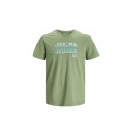 Jack And Jones Jcoseth Tee Ss Crew Neck Ln T-Shirt Ανδρικό (12210868 LODEN FROST)