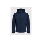 Jack And Jones Jjemarvin Hood Softshell Μπουφάν Αντιανεμικό (12212363 NAVY BLAZER)