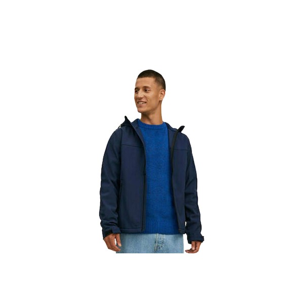 Jack And Jones Jjemarvin Hood Softshell Μπουφάν Αντιανεμικό (12212363 NAVY BLAZER)