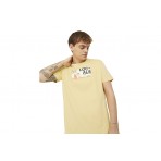 Jack And Jones Jorbooster Tee Ss Crew Neck April 22 T-Shirt Ανδρικό (12213315 STRAW PHOTO)