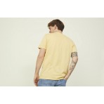 Jack And Jones Jorbooster Tee Ss Crew Neck April 22 T-Shirt Ανδρικό (12213315 STRAW PHOTO)