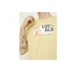 Jack And Jones Jorbooster Tee Ss Crew Neck April 22 T-Shirt Ανδρικό (12213315 STRAW PHOTO)