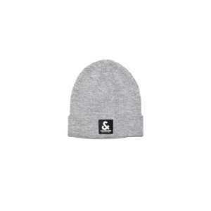 Jack And Jones Jacback To School Beanie Σκουφάκι Χειμερινό (12215849 LIGHT GREY MELANGE)