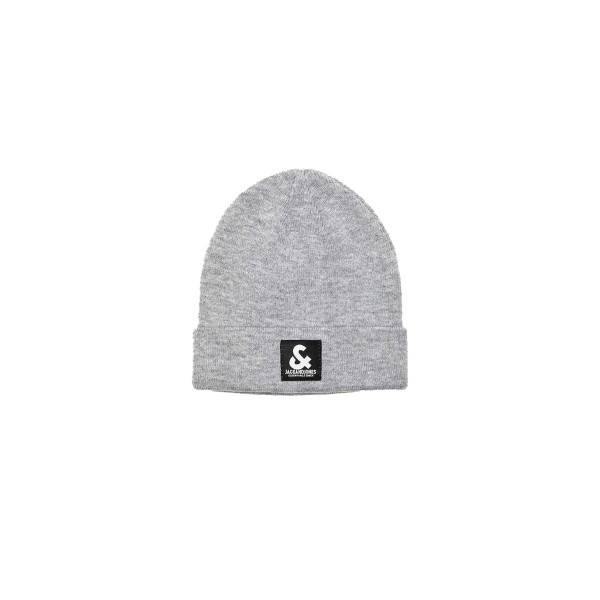Jack And Jones Jacback To School Beanie Σκουφάκι Χειμερινό (12215849 LIGHT GREY MELANGE)