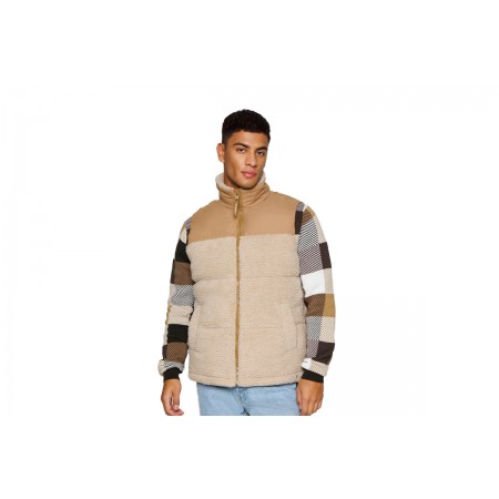 Jack And Jones Jorchili Teddy Puffer Collar Μπουφάν Sherpa Ανδρικό 