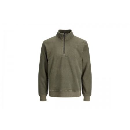 Jack And Jones Jcofriday Sweat High Neck Bf Μπλούζα Με Φερμουάρ 