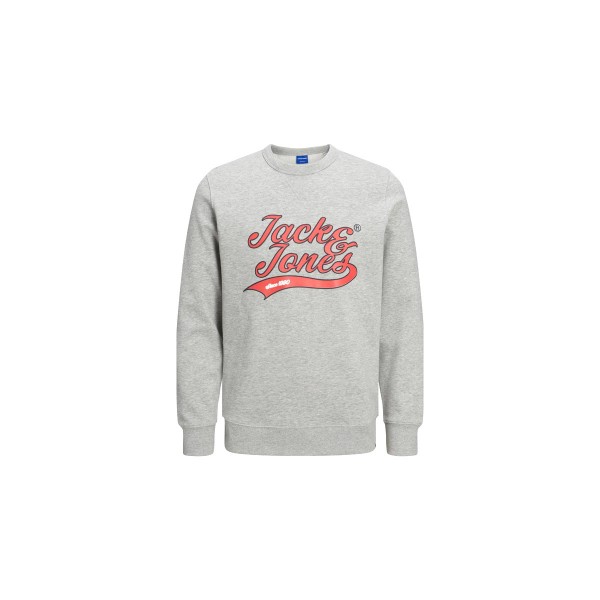 Jack And Jones Jorbecks Sweat Crew Neck Μπλούζα Με Λαιμόκοψη (12219572 LIGHT GREY MELANGE)