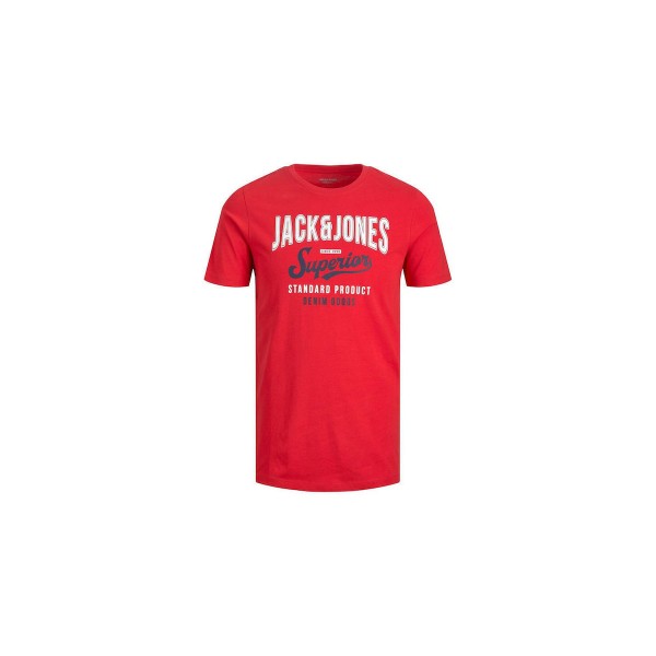 Jack And Jones Jjelogo Tee Ss O-Neck 2 Col T-Shirt Ανδρικό (12220500 TRUE RED)