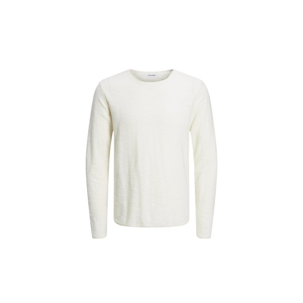 Jack And Jones Jjslub Knit Crew Neck Μπλούζα Με Λαιμόκοψη Ανδρική (12223157 CLOUD DANCER)