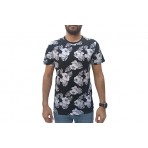 Jack And Jones Jjtropicana Aop Tee Ss Crew Neck T-Shirt Ανδρικό (12223932 BLACK)