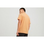 Jack And Jones Jjbecs Shape Tee Ss Crew Neck T-Shirt Ανδρικό (12224688 PUMPKIN)