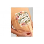 Jack And Jones Jjbecs Shape Tee Ss Crew Neck T-Shirt Ανδρικό (12224688 PUMPKIN)