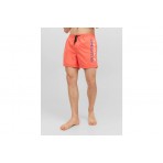 Jack And Jones Jpstfiji Jjswim Splicelogo Ly Sn Μαγιό Σορτς Ανδρικό (12225967 HOT CORAL)