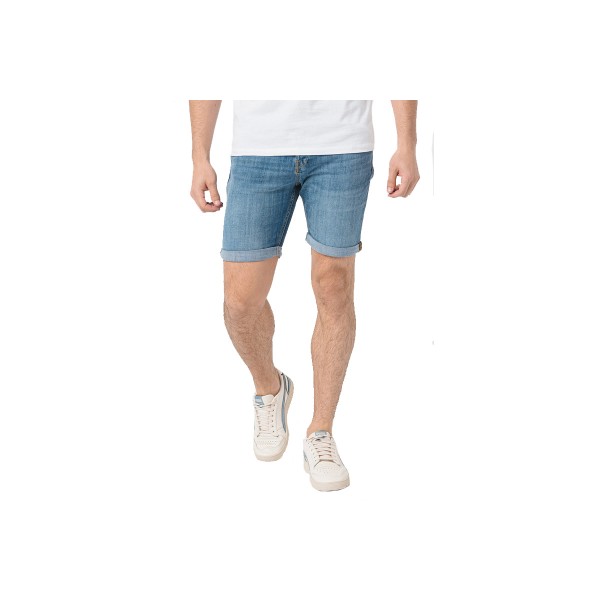 Jack And Jones Jjirick Jjfox Shorts Ge 238 Sn Βερμούδα Τζην Ανδρική (12226230 MEDIUM BLUE DENIM)