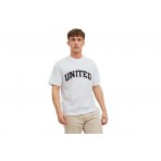 Jack And Jones Jorbrink Studio Tee Ss Crew Neck T-Shirt Ανδρικό (12227718 BRIGHT WHITE)