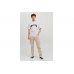 Jack And Jones Jorbrink Studio Tee Ss Crew Neck T-Shirt Ανδρικό (12227718 BRIGHT WHITE)