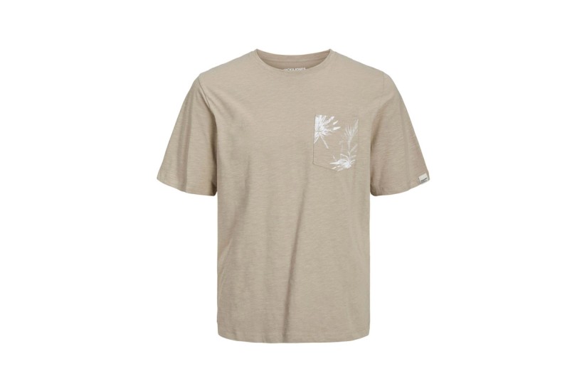 Jack And Jones Jorcrayon Ανδρικό Κοντομάνικο T-Shirt Μπεζ